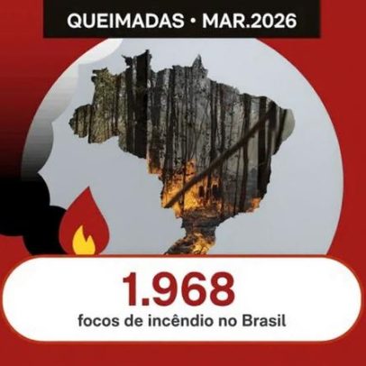 Brasil registra 1.968 focos de incêndio em março, queda de 16,5%