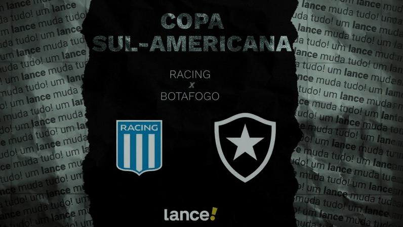 Racing e Botafogo se enfrentam pela Copa Sul-Americana (Foto: Arte/Lance!)