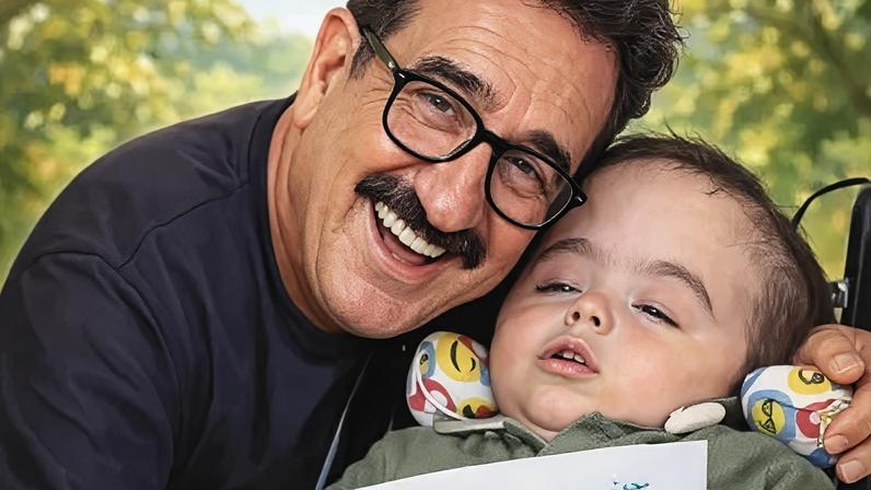 Ratinho e o neto, Noah, de oito anos