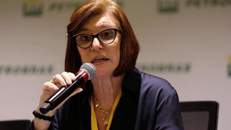 A diretoria executiva da Petrobras, Magda Chambriard , concede entrevista coletiva sobre os resultados financeiros de 2025. no Edifício Senado, centro da cidade.