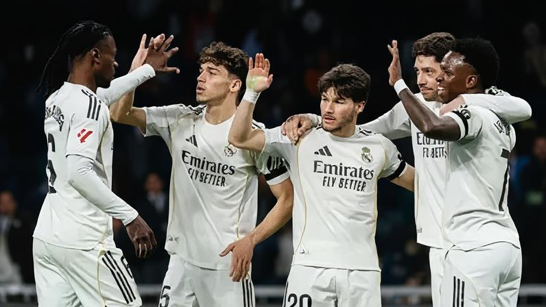 Jogadores do Real Madrid comemorando