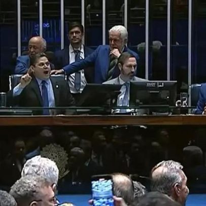 Alcolumbre bate na mesa e joga microfone após derrota de Messias no Senado