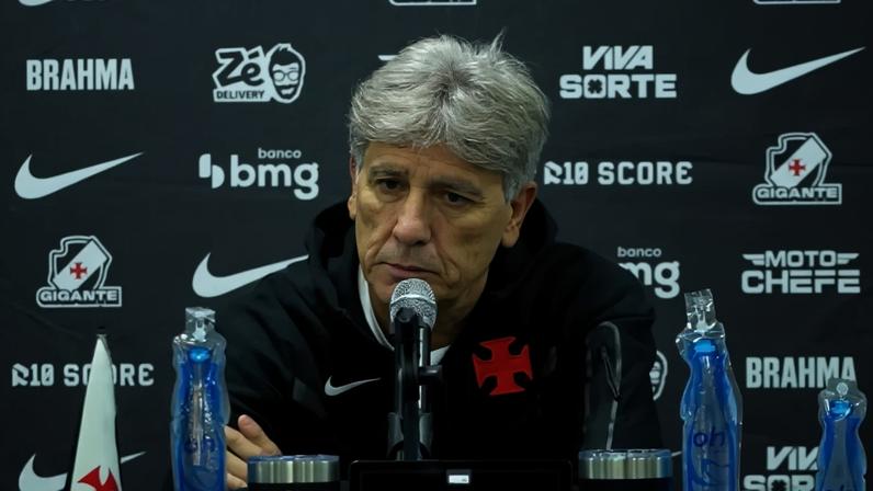 Renato Gaúcho em coletiva após a vitória do Vasco sobre o Paysandu (Foto: Reprodução/VascoTV)