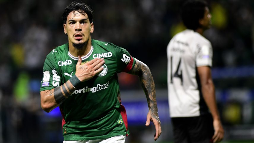 Palmeiras x Athletico-PR, gol de Gustavo Gómez — Foto: Marcos Ribolli