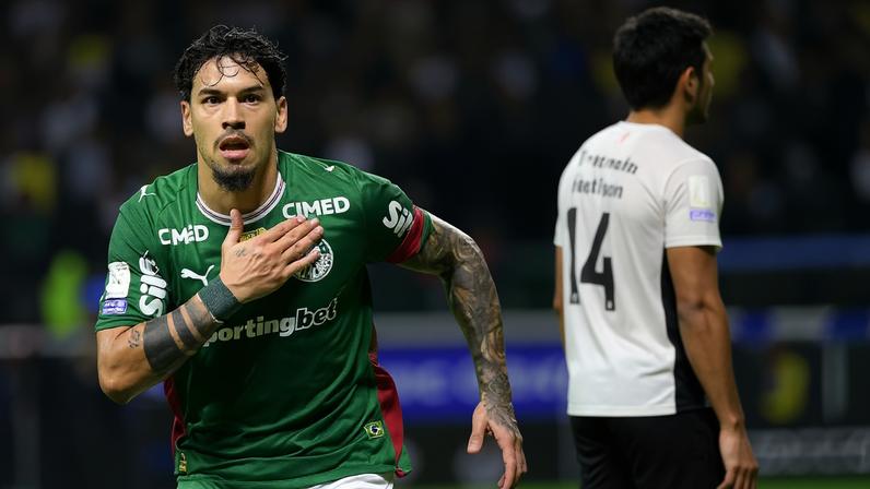 Palmeiras x Athletico-PR, gol de Gustavo Gómez — Foto: Marcos Ribolli