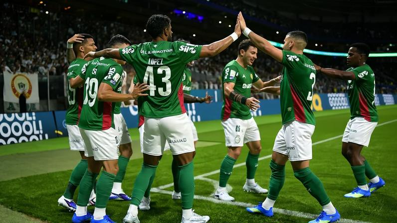 Palmeiras x Athletico-PR, comemoração do gol de Gustavo Gómez — Foto: Marcos Ribolli