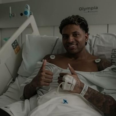 Rodrygo faz primeiro contato com a bola após cirurgia