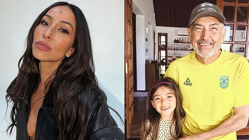 Sabrina Sato compartilhou foto do pai, Omar Rahal, que passou por cirurgia no ano passado