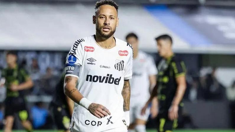 Neymar (Santos) durante jogo contra o Recoleta, no dia 14.04.2026.