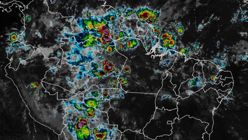 Imagens de satélite para a manhã desta quarta-feira, 22 de abril de 2026 para a região norte do país.