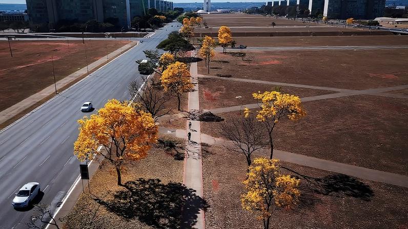 Brasília completa 66 anos em 21 de abril de 2026; na imagem, dia seco na capital federal
