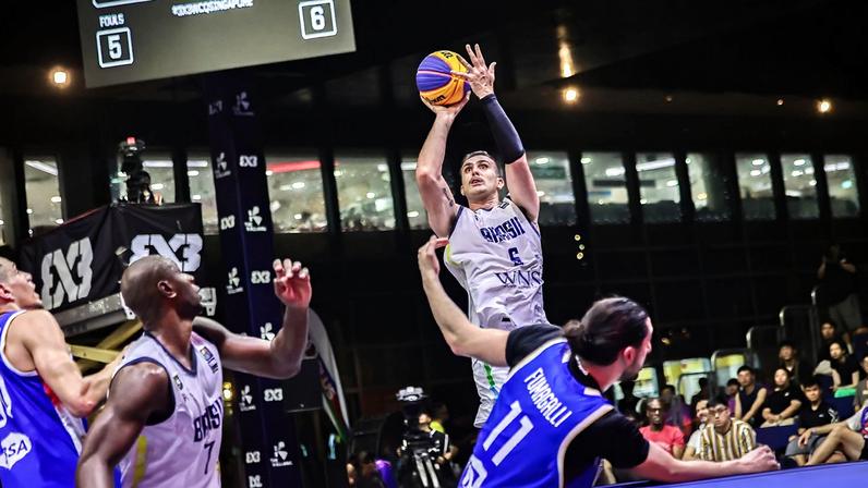 Brasília (DF), 12/04/2026 - Seleção masculina se classifica para Copa do Mundo de basquete 3x3. Foto: Fiba/Divulgação
