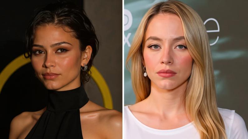 Zendaya, Jessica Blair Herman e Sydney Sweeney, atrizes de 'Euphoria' — Foto: Getty e reprodução/Instagram