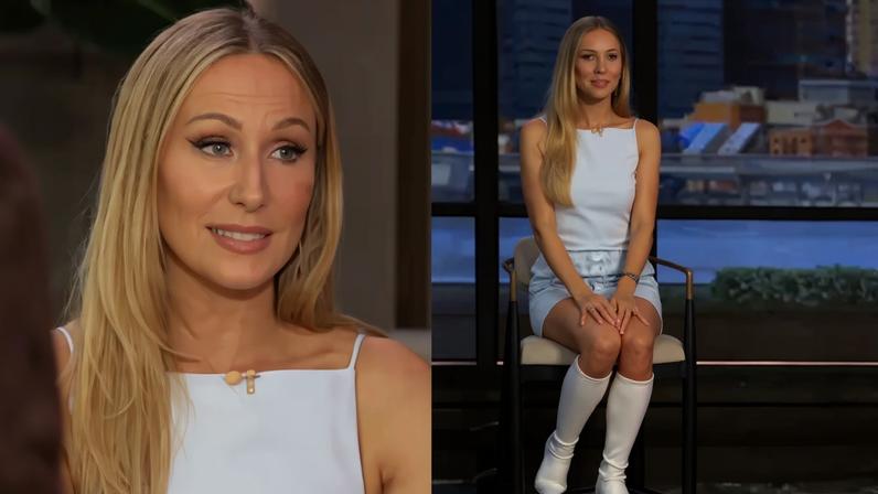 Nikki Glaser no talk show 'Live with Kelly and Mark' — Foto: reprodução
