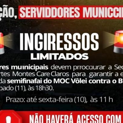 Semifinal do MOC Vôlei: ingressos devem ser retirados com antecedência por servidores