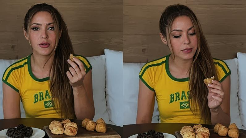 Shakira experimenta comida típicas brasileiras antes de show no Rio
