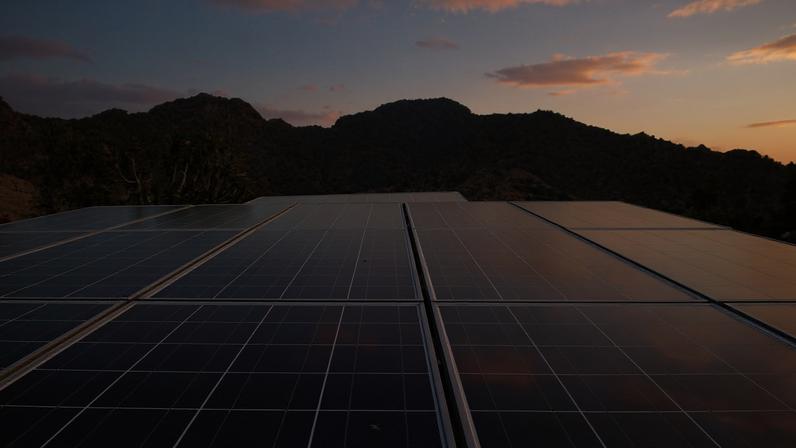 Solar panels in Indonesia.