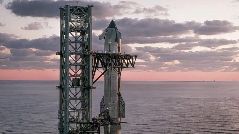 Nave Starship em foto divulgada pela SpaceX em 13 de outubro de 2025 — Foto: Divulgação/SpaceX