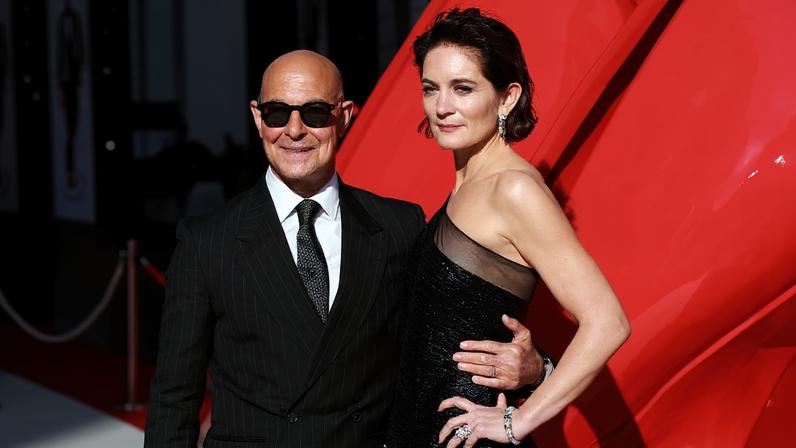 Stanley Tucci e a esposa Felicity Blunt