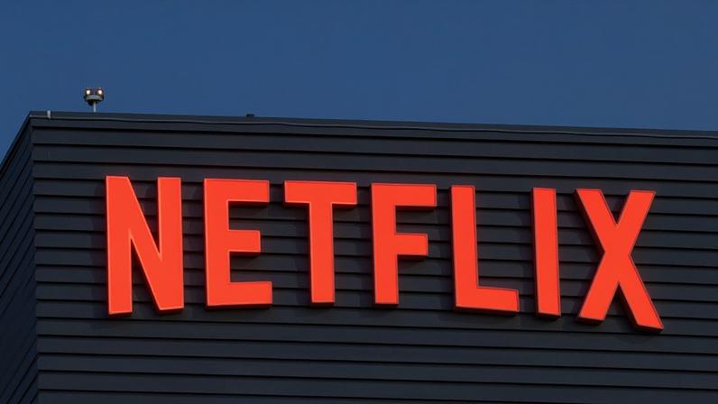 Logo da Netflix em Los Angeles, Califórnia