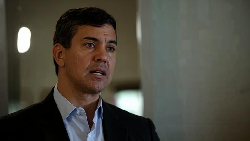 Presidente do Paraguai Santiago Peña em Assunção