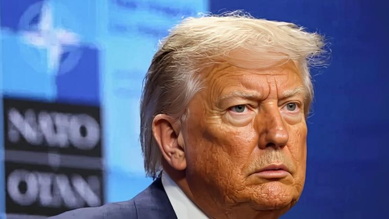 Presidente dos EUA, Donald Trump, em entrevista coletiva durante cúpula da Otan em Haia