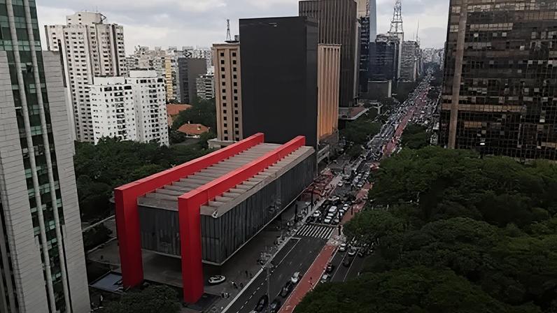 Vista da Avenida Paulista, em São Paulo