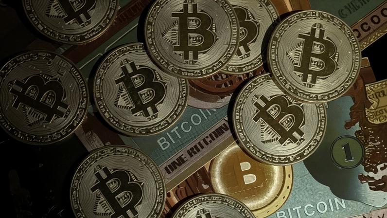 FILE PHOTO: Illustration shows representations of cryptocurrency bitcoin