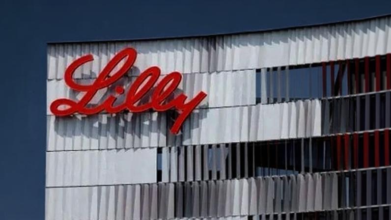 Logo da Eli Lilly logo em escritório de San Diego, nos EUA