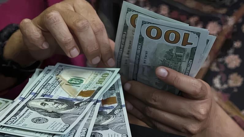 Pessoa conta notas de 100 dólares