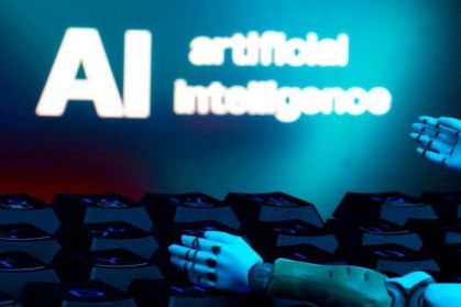 Imagem ilustrativa com o termo "Inteligência Artificial"