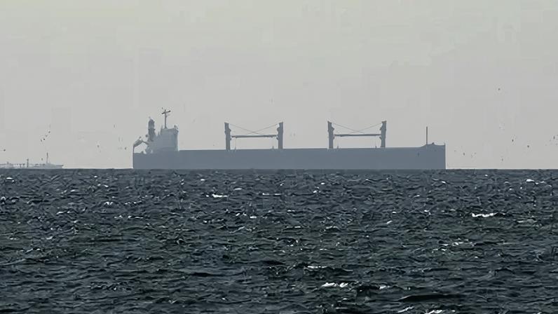 Navio de carga no Golfo, perto do Estreito de Ormuz