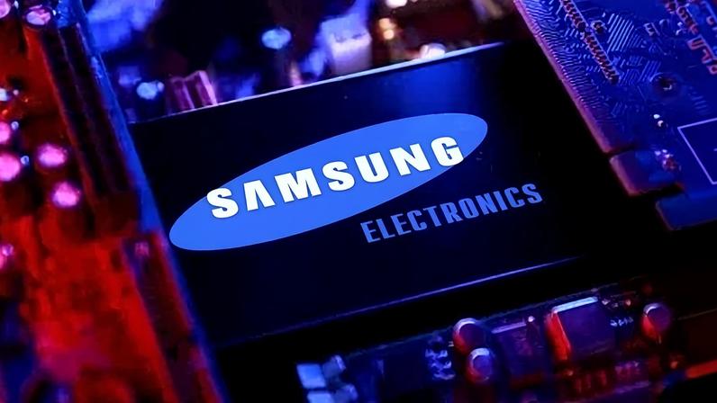 Ilustração com o logo da Samsung Electronics