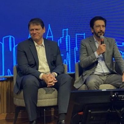 Nunes e Tarcísio anunciam Times Square de SP com 4 telões de LED