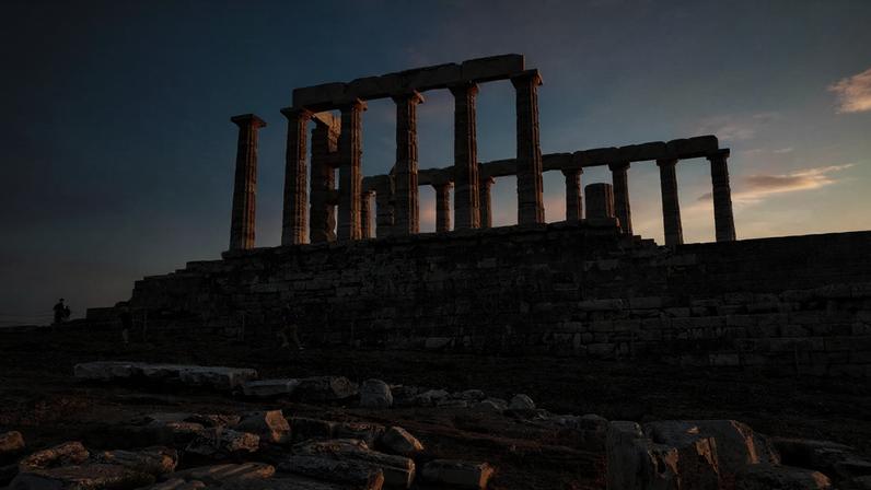Templo Grego que servia como espaço para arquivar documentos na Antiguidade.