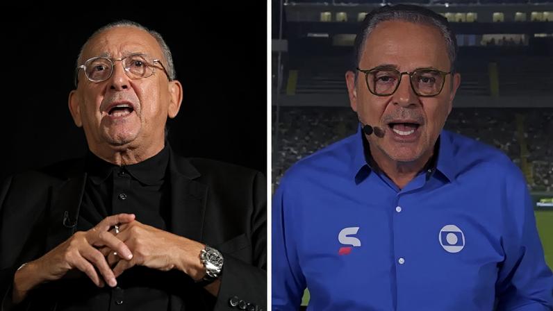 Galvão Bueno, que agora está no SBT, mandou uma mensagem de apoio para Luis Roberto, colega da Globo