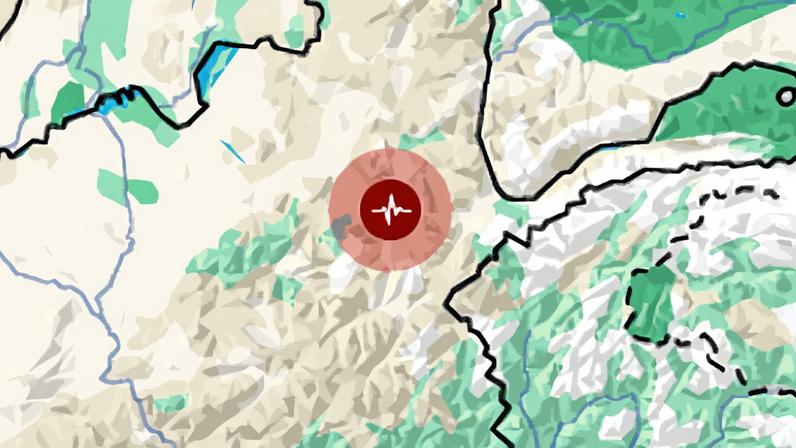 1 de 1 Terremoto de magnitude 5,3 atinge o Afeganistão - Foto: USGS/ reprodução