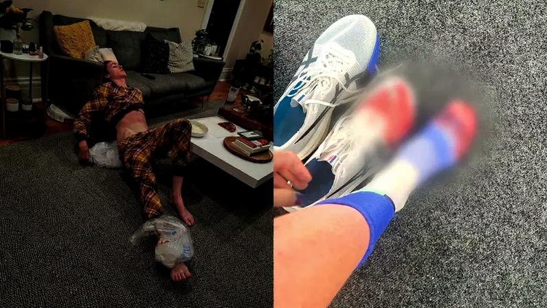 Atleta britânica finaliza Maratona de Londres com pé ferido após grave lesão