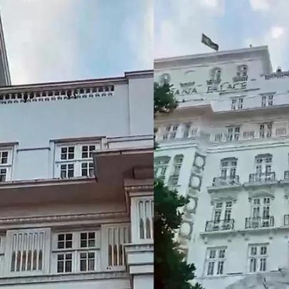 Shakira acena do Copacabana Palace e agita fãs no Rio de Janeiro