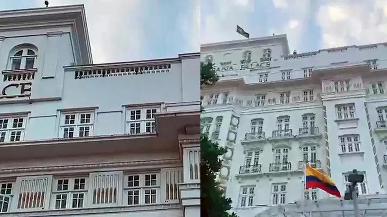Shakira acena do Copacabana Palace e agita fãs no Rio de Janeiro