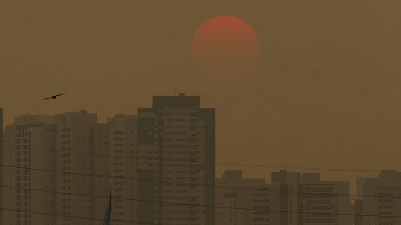 São Paulo (SP), 13/09/2024 - Poluição e qualidade do ar ruim na cidade de São Paulo, vista desde o Rio Tietê. Foto: Paulo Pinto/Agencia Brasil