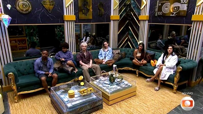 Top 6 do BBB26 na sala da casa