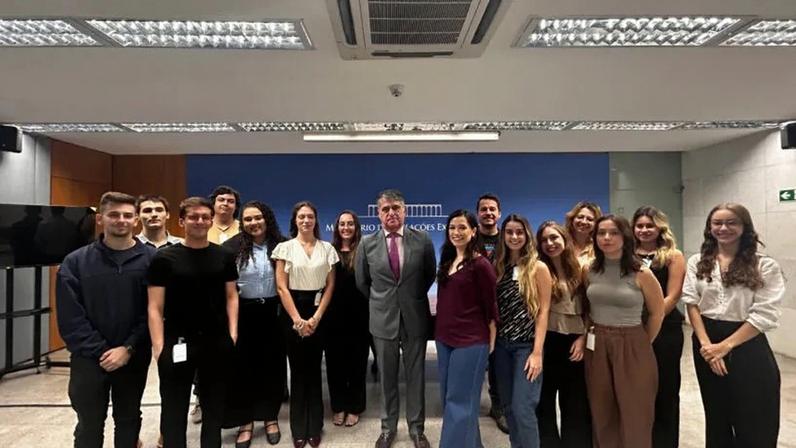 Trainees do Poder360 visitam o Palácio do Itamaraty