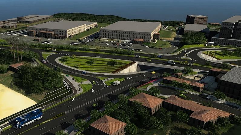 Obra da trincheira no Jardim Botânico deve durar 18 meses e reorganizar o trânsito na região. (Foto: Projeção/Secretaria de Obras de Curitiba)