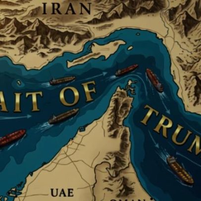 Trump renomeia o Estreito de Ormuz para Estreito de Trump em imagem