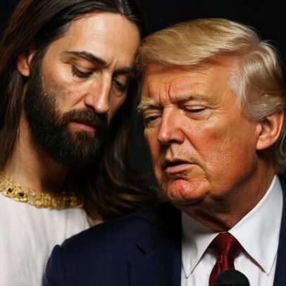 Trump posta imagem de IA que o mostra abraçado com Jesus em rixa com Papa Leão XIV