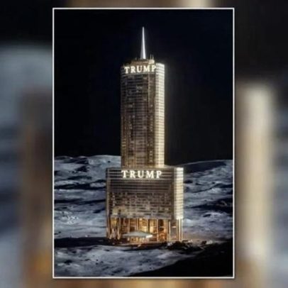 Trump publica imagem de prédio com seu nome na Lua