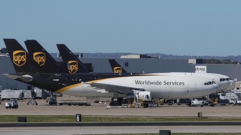 UPS jets are parked at the Worldport package sorting complex at Louisville Muhammad Ali International Airport, Thursday, Nov. 6, 2025, in Louisville, Ky. (AP Photo/Darron Cummings, File)