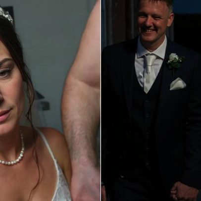 Noiva é atingida por tinta preta momentos antes do casamento na Inglaterra