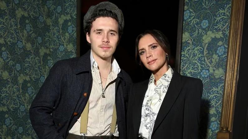 Brooklyn e Victoria Beckham — Foto: Getty Images